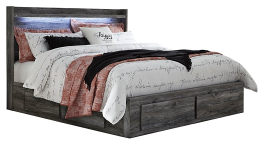 Baystorm Panel Bed With 4 Storage Drawers