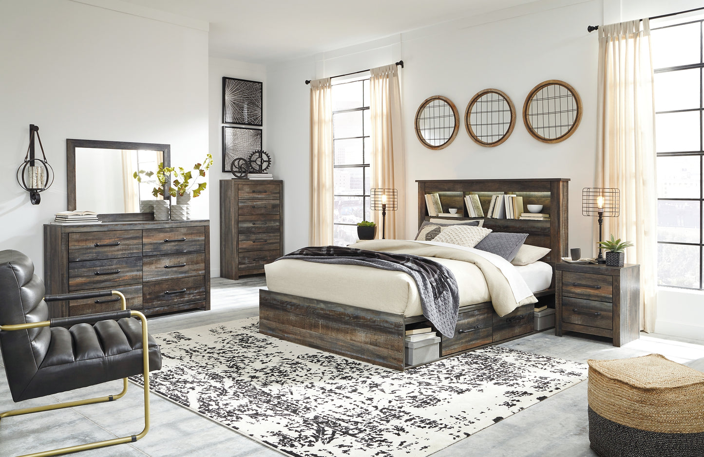 Drystan Bookcase Bed With 2 Storage Drawers