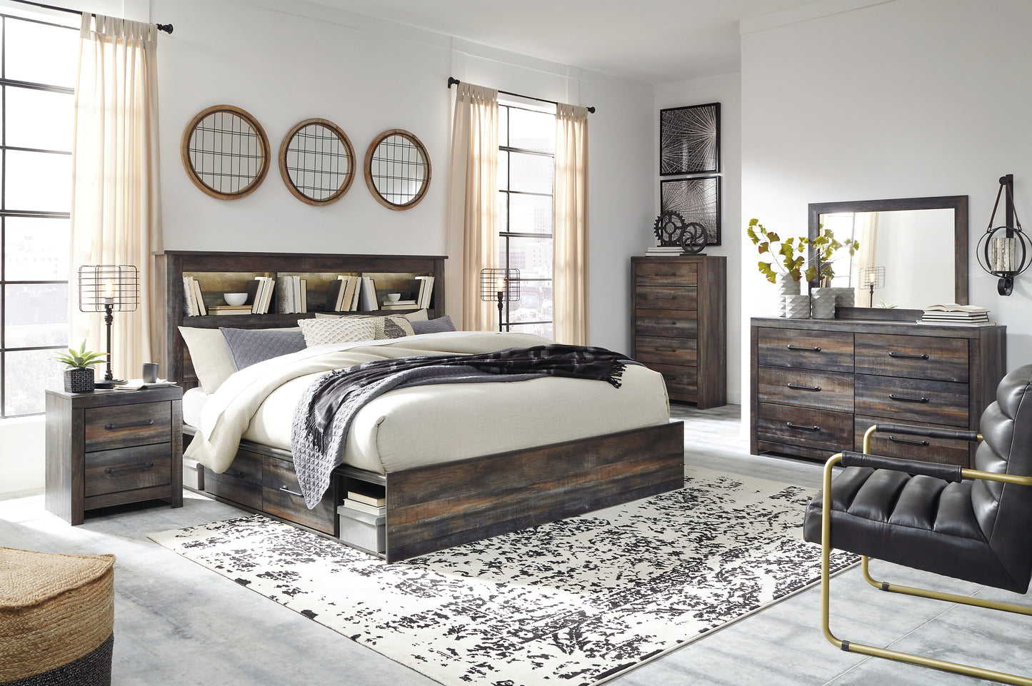 Drystan Bookcase Bed With 2 Storage Drawers