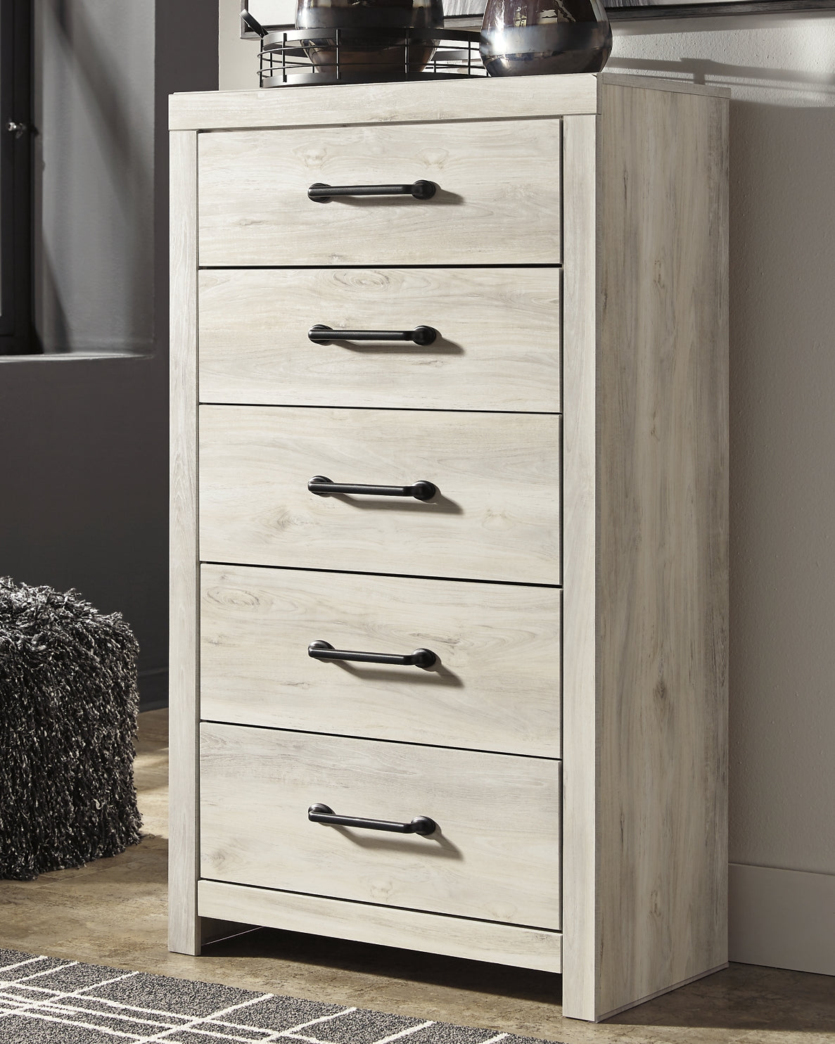 Cambeck Panel Bed With Mirrored Dresser And Chest