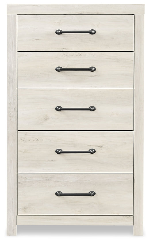 Cambeck Panel Bed With Mirrored Dresser, Chest And 2 Nightstands