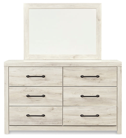 Cambeck Panel Bed With Mirrored Dresser, Chest And 2 Nightstands