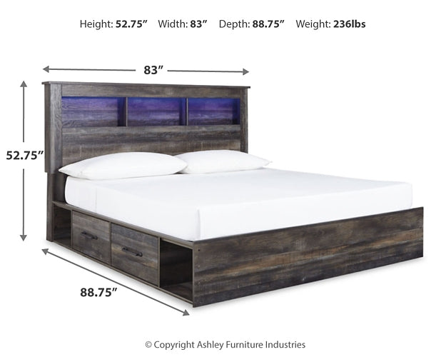 Drystan Bookcase Bed With 2 Storage Drawers