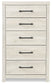 Cambeck  Panel Bed With Mirrored Dresser, Chest And 2 Nightstands