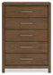 Cabalynn California King Upholstered Bed with Mirrored Dresser, Chest and 2 Nightstands