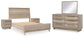 Hasbrick Queen Panel Bed with Mirrored Dresser and 2 Nightstands
